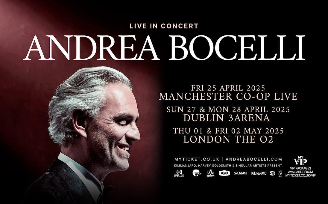 ANDREA BOCELLI announces major UK & Ireland shows